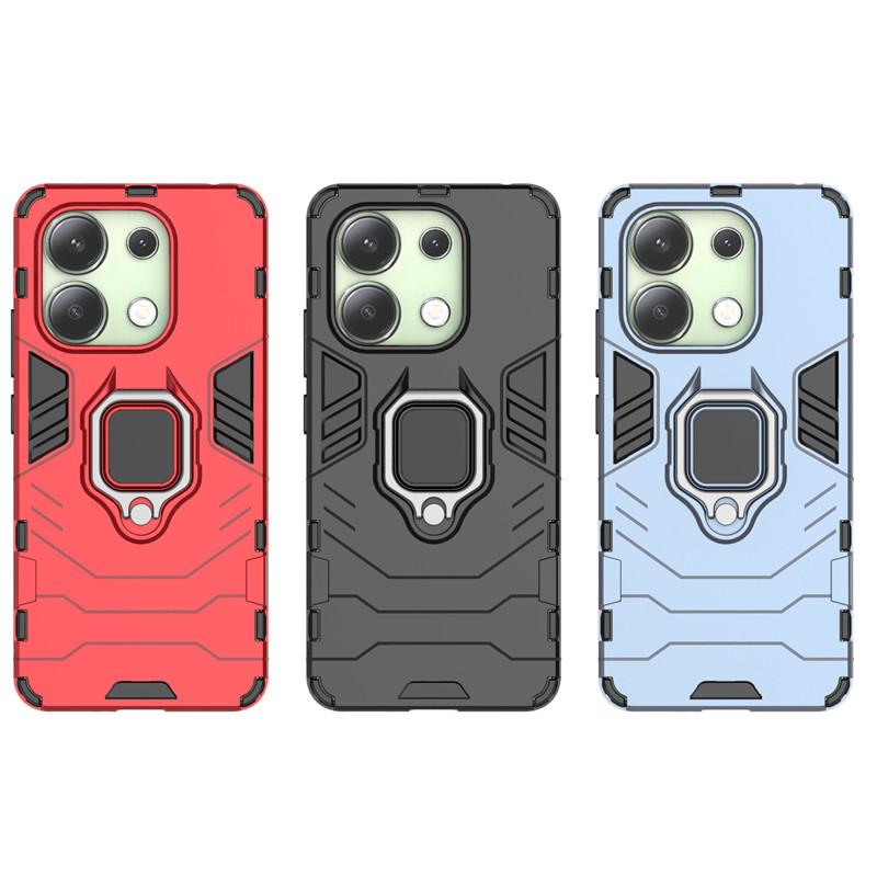 For Redmi Note 13 4G Case For Redmi Note 11 12 13 Pro Plus 5G Cover Hard Armor Finger Ring Protective Bumper For Redmi 13C 12C