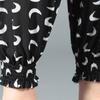 Bloomers Women's Summer Thin Section Flower Pants Large Size Loose Women's Pants Straight Nine-point Pants
