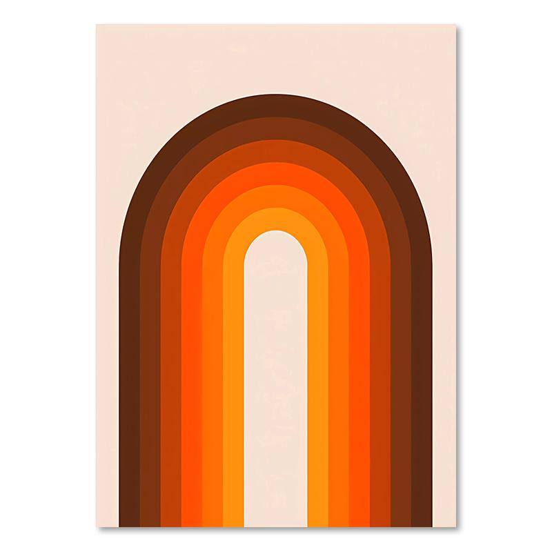 Retro Stripes Art Prints Sunset Lip Rainbow Flower Butterfly Boho Poster Canvas Painting Wall Pictures For Living Room Decor