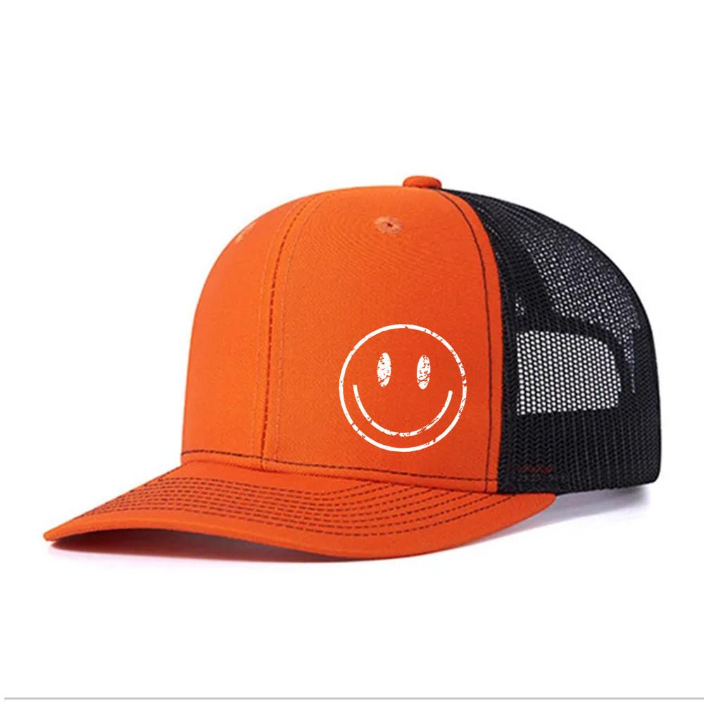 Outdoor Breathable Baseball Cap With Embroidered Smile Face For Casual Summer Wear