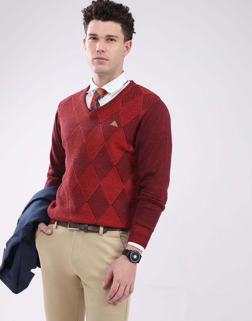 MONTE CARLO Men's V Neck Full Sleeve Pullover