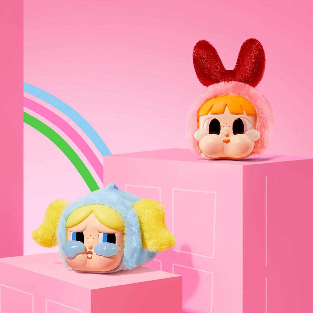 POP MART CRYBABY × Powerpuff Girls Series-Vinyl Face Plush Blind Box (Single Pack / 6-Piece Set)