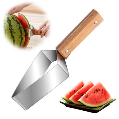 Taglia angurie in acciaio inossidabile con copertura protettiva Affettatrice per frutta facile da pulire Utensile per tagliare il melone per la cucina