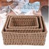 3PCS Wicker Storage Baskets for Shelves Organizing Decorative Woven Storage Baskets Set Desk Organizers