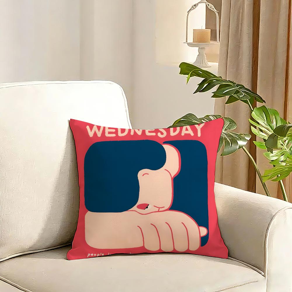 In a Frame Creative and Interesting Cushion Cover Reversible Plush Pillow Cover Soft Fluffy Home Decor for Sofa Bedroom