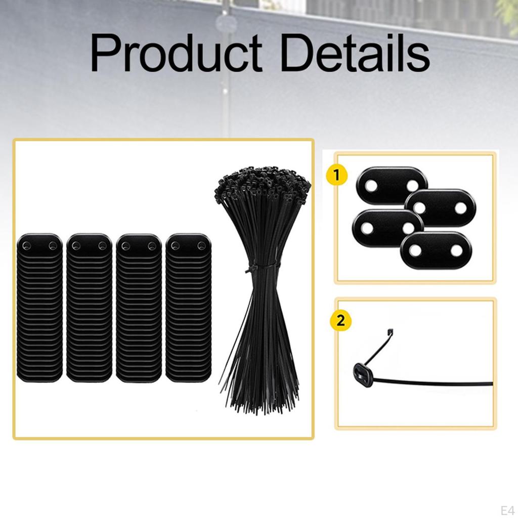 Braces for Fence Privacy Screen with Cable Ties And Securing Tools