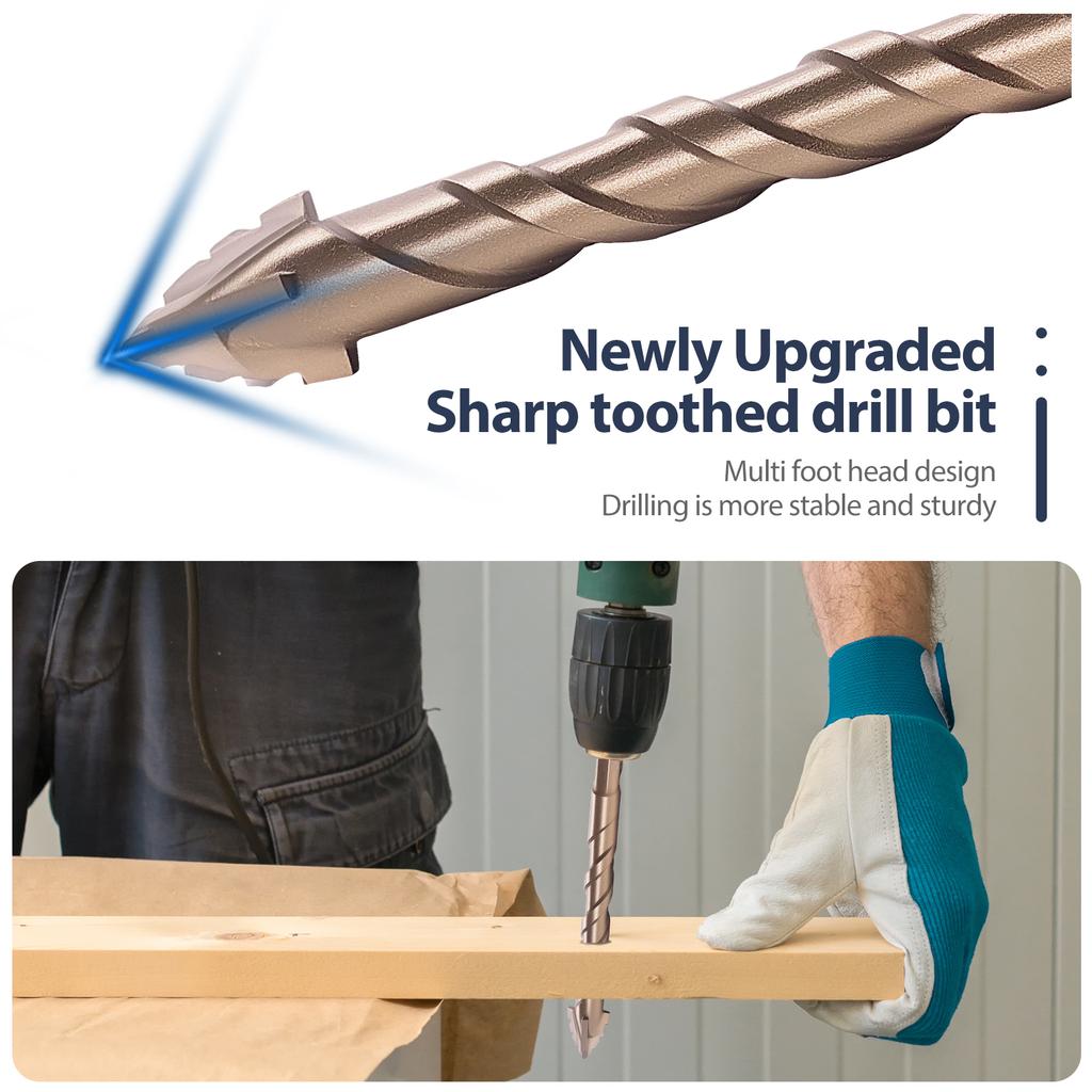 8PCS High-Strength Eccentric Twist Drill Bit 6-12mm Alloy Precision Drilling Eccentric Helical Drill Bit For Bricks Glass Cement