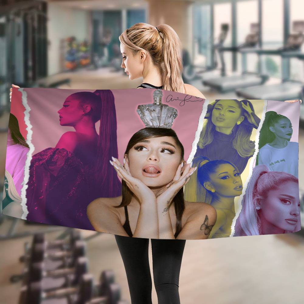 Classic Pop Singer A-Ariana G-Grande Microfiber Beach Towel Absorbent Quick Dry Soft Yoga Swimming Resort Mountain Towel