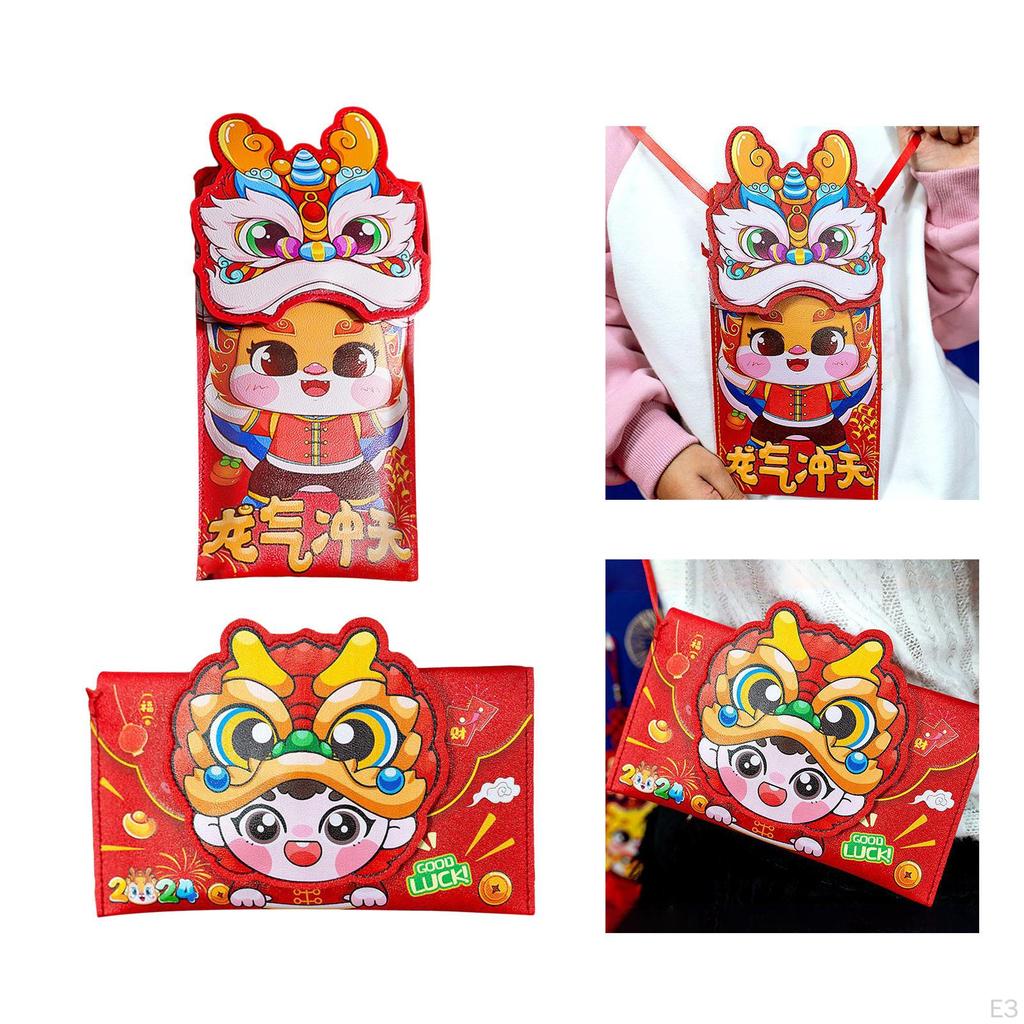 Chinese Lunar Year Red Envelopes Packets of The Dragon Hong, Lucky Money Hong for
