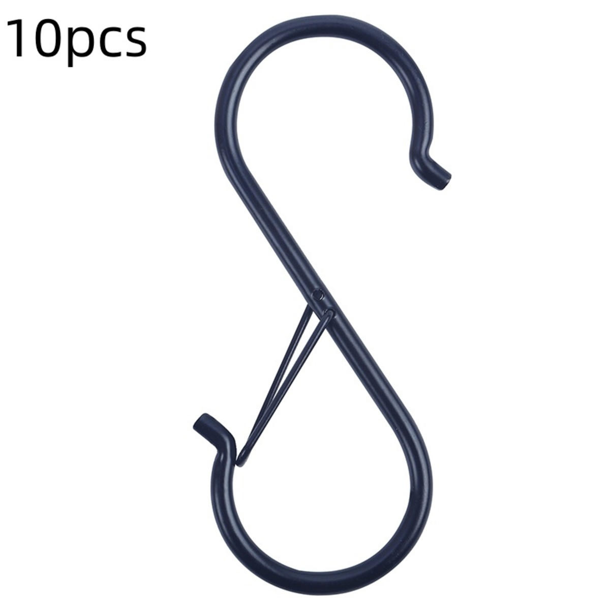 

Подвесные сверхпрочные S-образные крючки с конструкцией предохранительной пряжки для растений, светильников, одежды, шляп, кружек, полотенец, чашек, лопаток, консервных ножей, ножниц one size чёрный