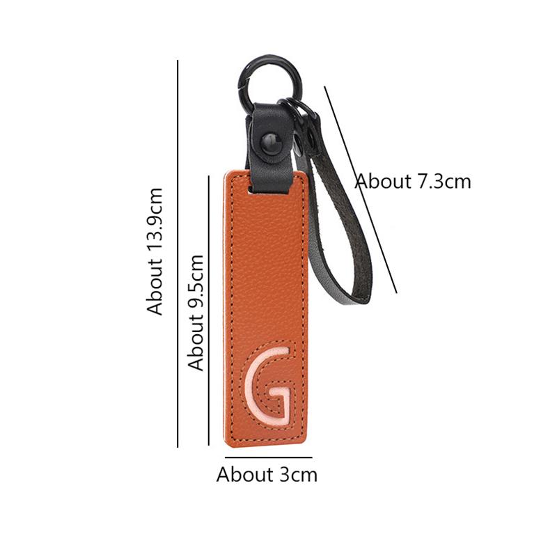 Fashion 26 Letters Key Chain Pu Leather Alphabet Letter Keyring Car Key Accessories Business Key Holder Women Bag Pendant Decor