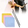 Long 34.5cm Flute Cleaning Tool with Multipurpose Microfiber Pads Suitable for Professional Instrument Maintenance