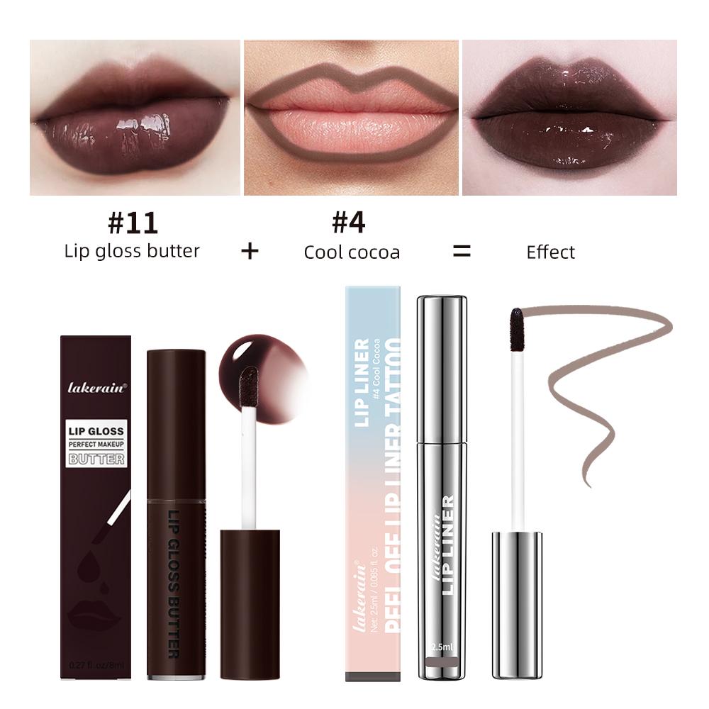 Lip Liner And Butter Non-stick Cup Lip Gloss Moisturizing Mirror Lip Gloss Lasting Color Lip Glaze Dye Liquid Makeup For Women