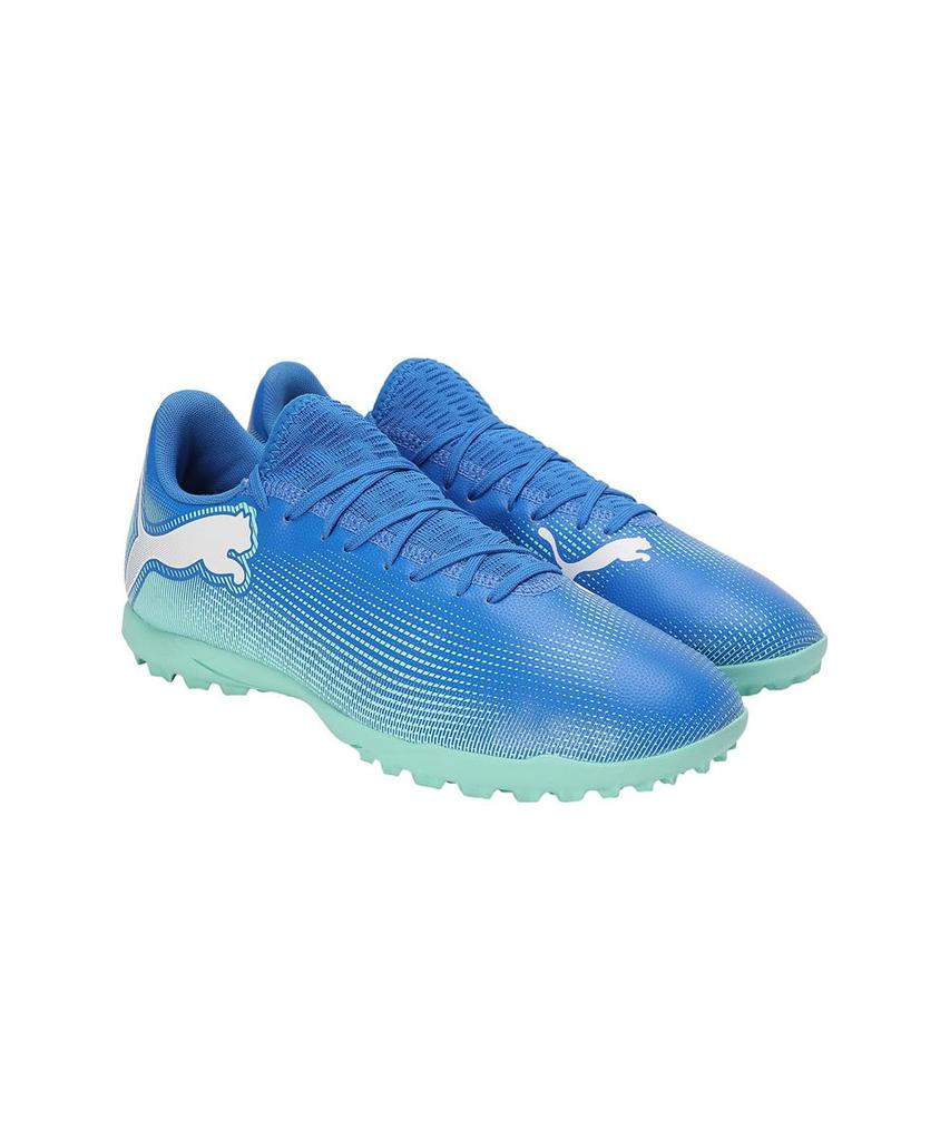 Soccer Cleats Training Shoes Future 7 Play TT 107943 2024 Color Hyperlink White cm [Puma] Men's Fall/Winter Blue/Mint (01) 27.5
