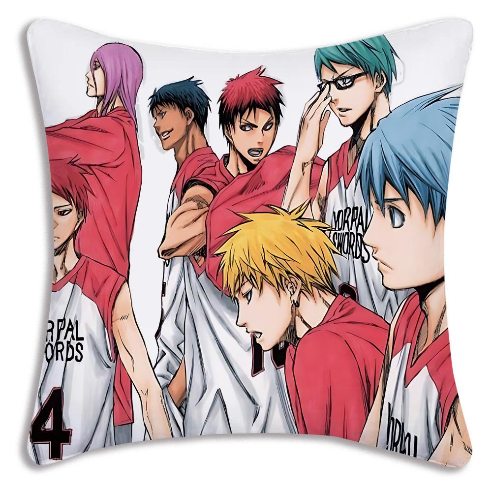 Anime For Kurokos No Baskets Pillow Covers Cartoon Sofa Decorative Home Double-sided Printing Short Plush Cute Cushion Cover