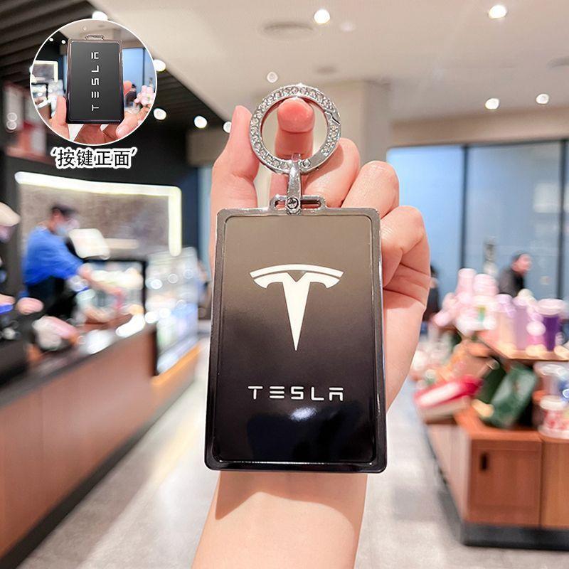 CREKH1 TPU Car Smart Remote Key Case Cover Protector Holder Shell Bag For Tesla Model 3 Model S Model X Model Y Keychain Accessories