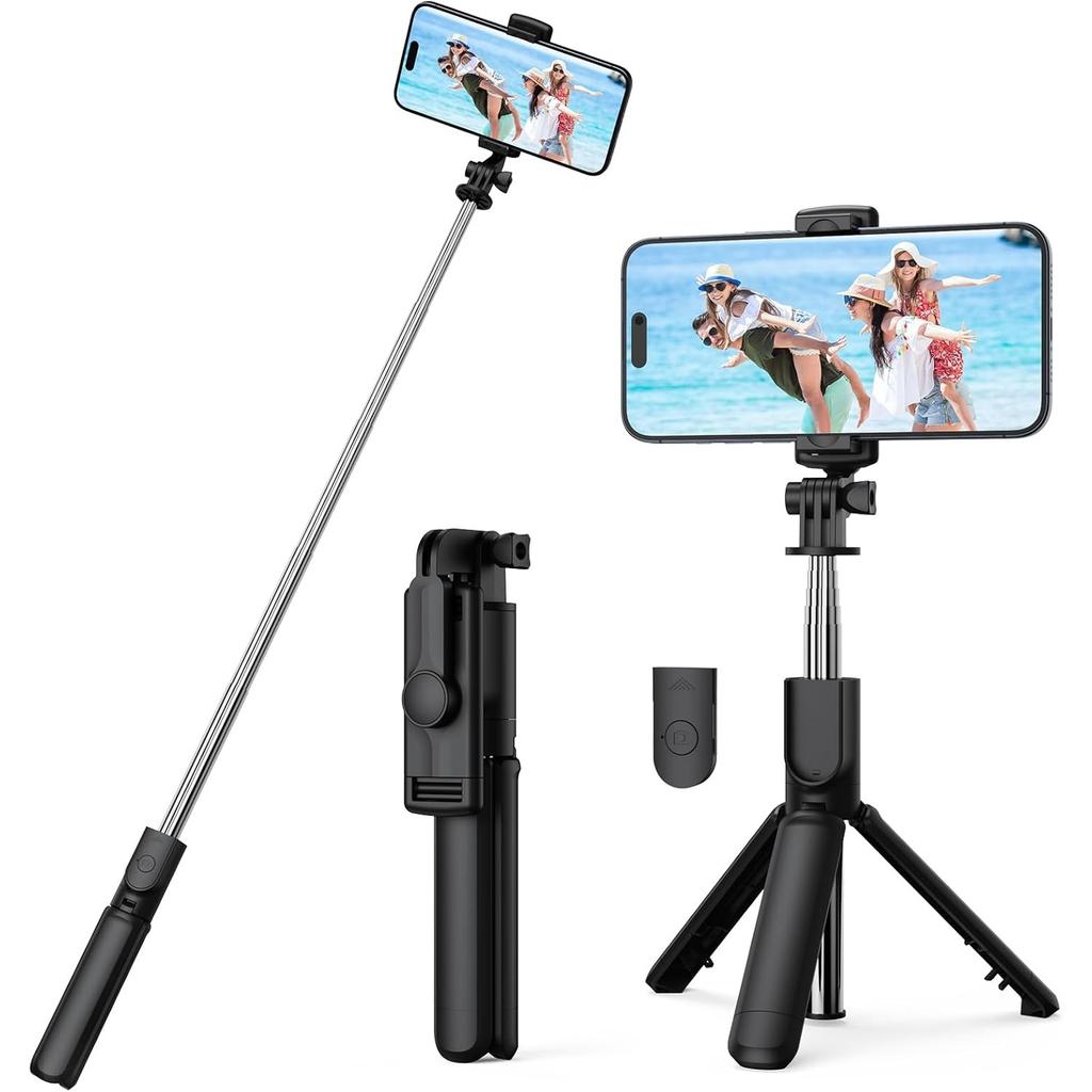Selfie Stick Tripod, Retractable Selfie Stick Tripod with Wireless Remote Control, for Photograph, Live Streaming, Video Record