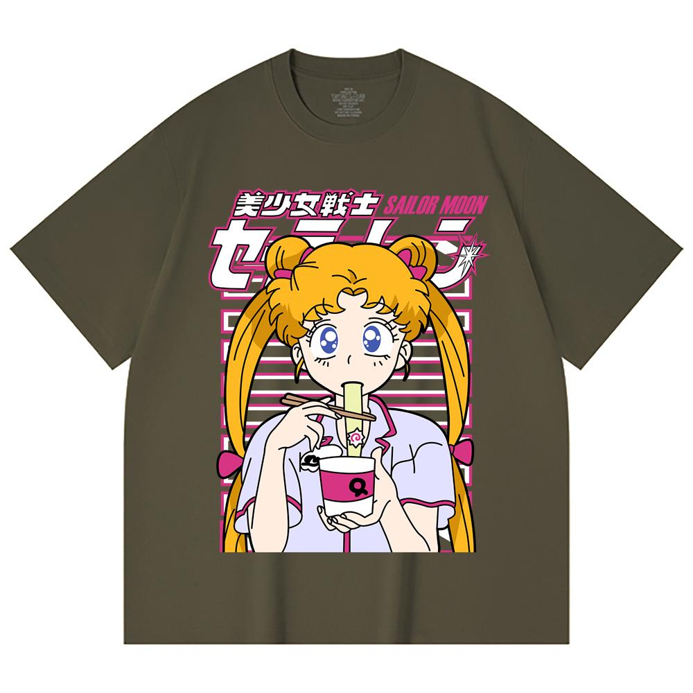 T-shirt Unisex Pesante 100% Cotone 230 g/m² Stampa Sailor Moon V3 Minako