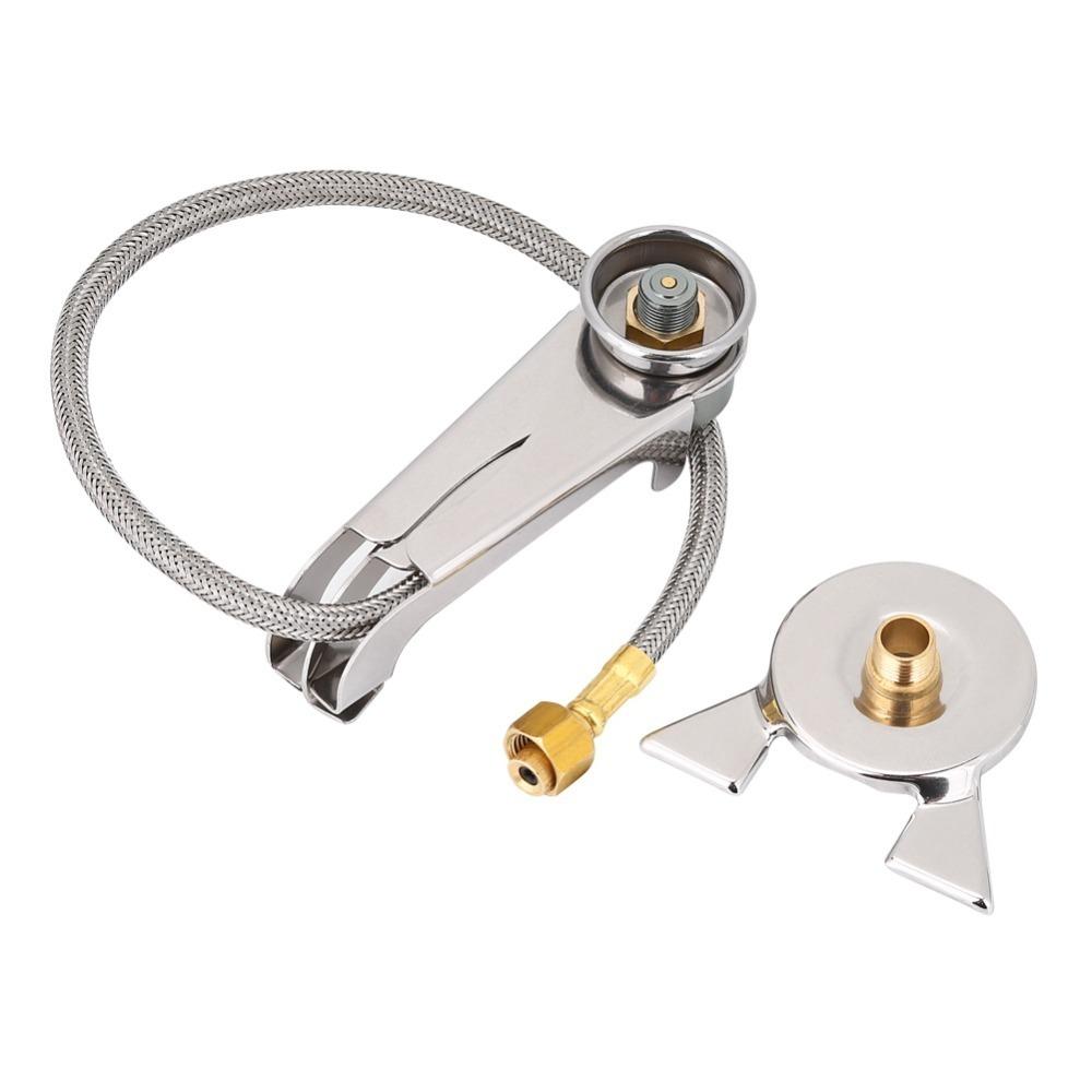 

Міні Перехідник для плити з нержавіючої сталі Адаптер для переходу на газ Кемпінгова кухня срібний