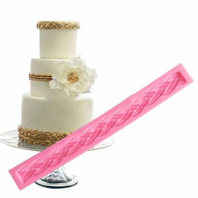 Langes geflochtenes Seil Silikon DIY Schokolade Fondant Kuchen Dekorationsform Backen
