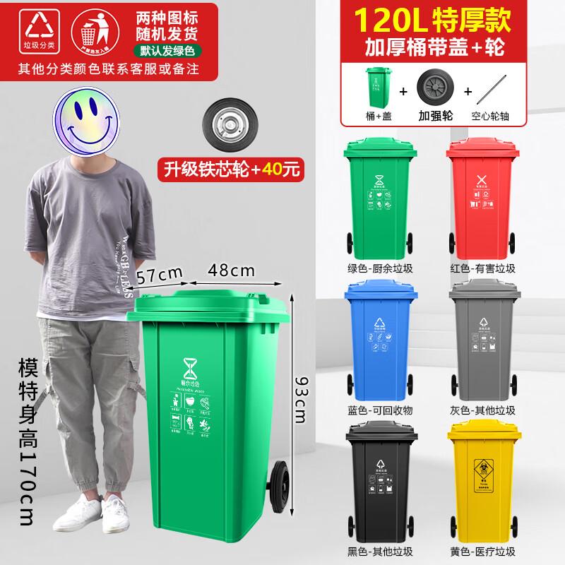 Промышленный мусорный бак на 120 л с педалью и прочными колесами