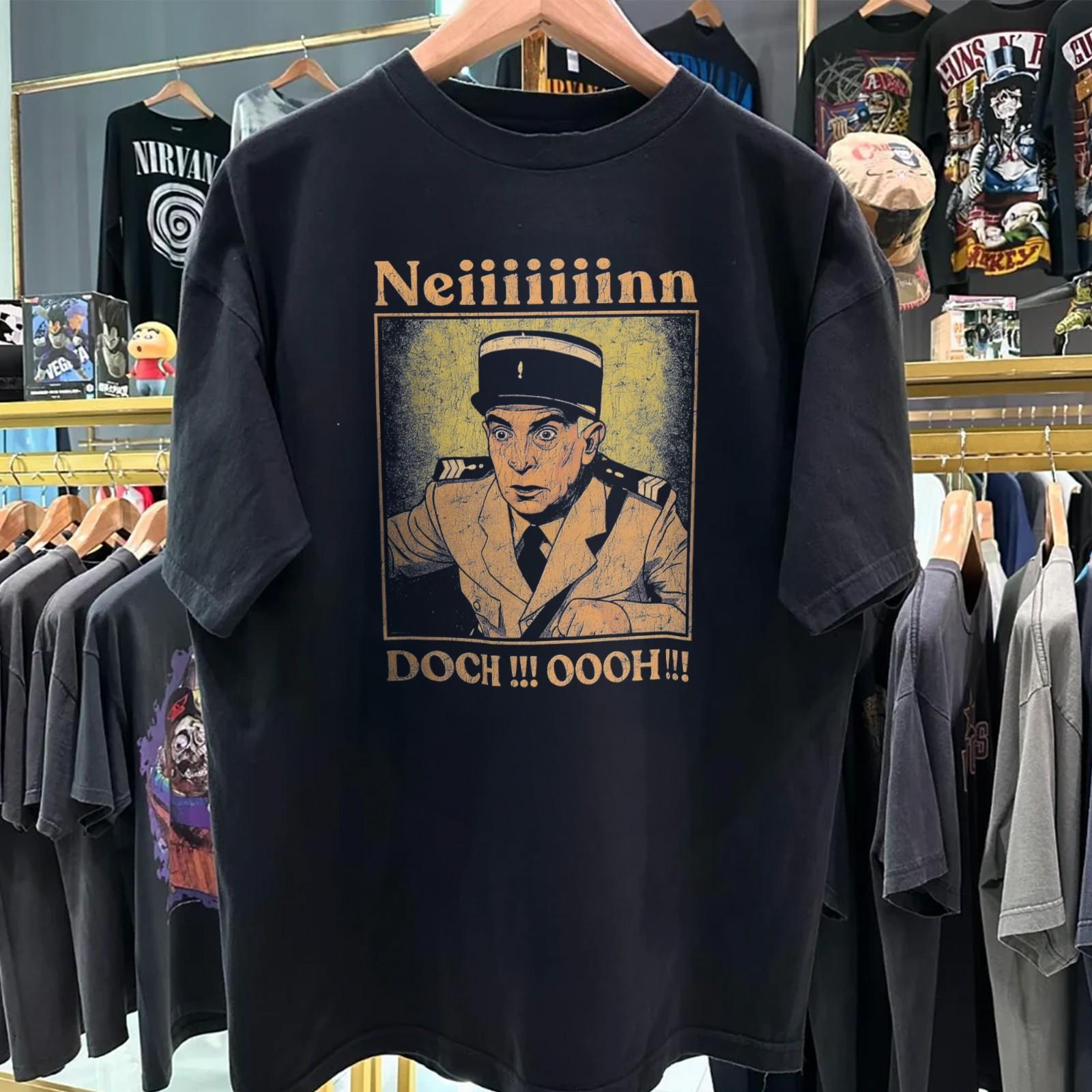 100% Cotton T-shirt Mens Tees Top Louis de Funès Lustig Doch Nein oh Geschenk 80er 90er Retro L