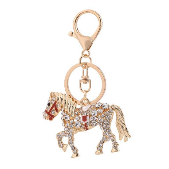 Year of Horse Keychain 2026 Horse Year Pendant Metal Carving Good Luck Charm Key Chain Bags Backpacks Decoration