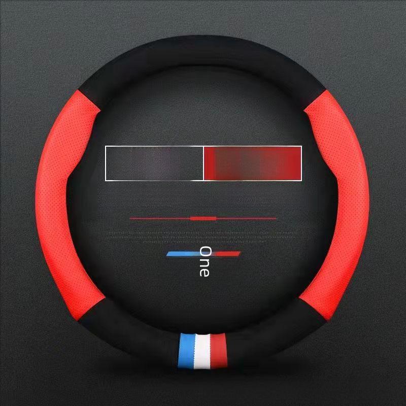 Universeller Lenkradbezug aus Wildleder: Winter und Ganzjahres-Rutschfest, Schweißabsorbierend, Atmungsaktiv für Männer und Frauen