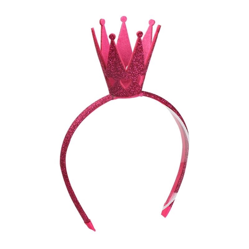 Sparkling Tiaras Crown Headband for Party Soft Padded Hairhoop Hair Accessory for Parties and Birthday Festival Hairband