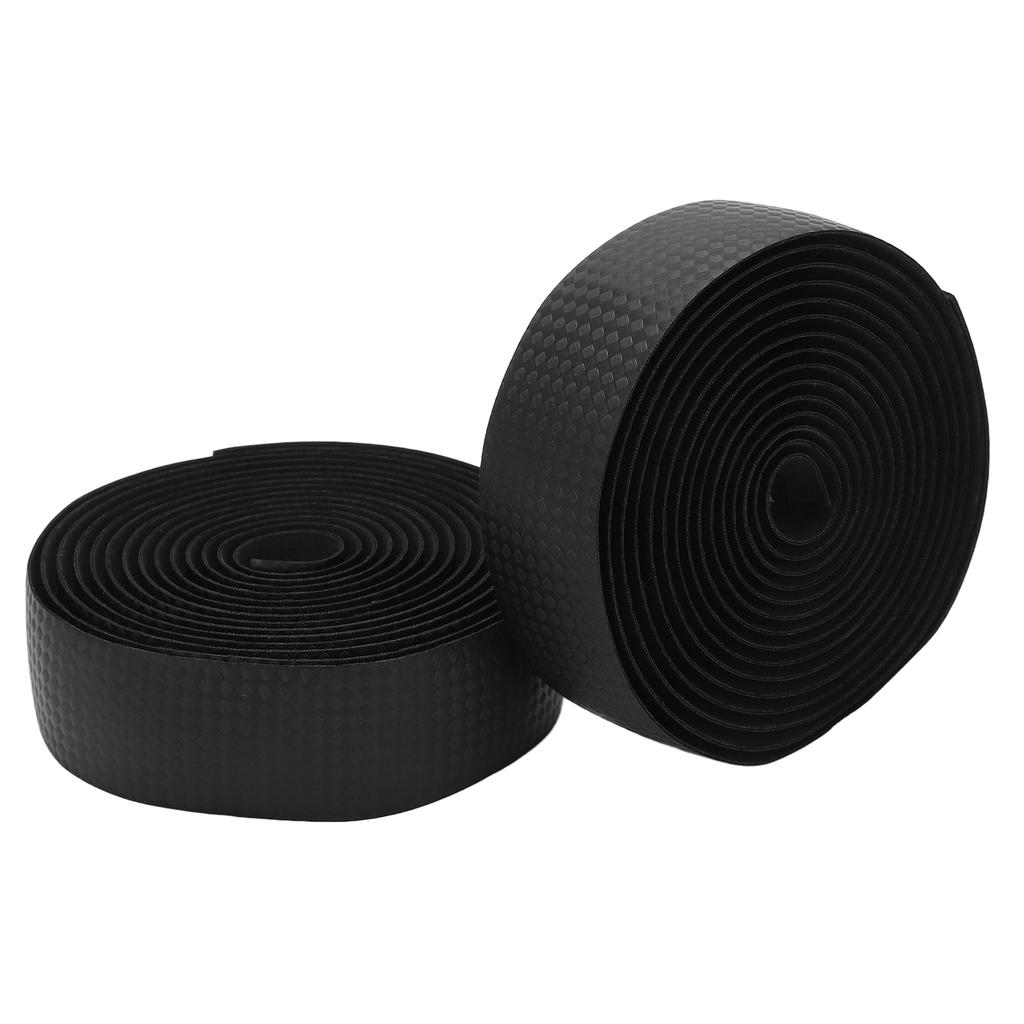 EVA Bicycle Handlebar Tape Bike Cycling Handle Wrap PU Leather Anti Skid Shock Absorption for Drop BarBlack