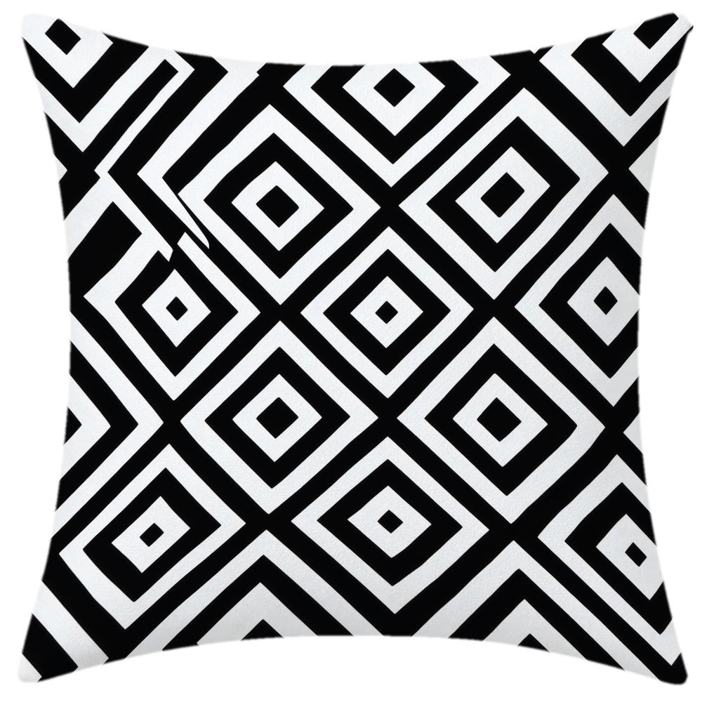 1PC Boho Geometric Black White Throw Pillow Covers Modern Minimalist Cushion Cases for Sofa Bedroom Living Room Decor