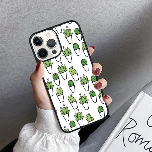 Succulents and Cactus Phone Case Cover For iPhone 17 Air 16 15 14 Plus 12 13 Pro Max Coque Shell Fundas