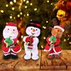 Christmas Gift Miniature Santa Claus with Saxophone Handmade Lovely Toy Holiday Twisting Santa Snowman Reindeer