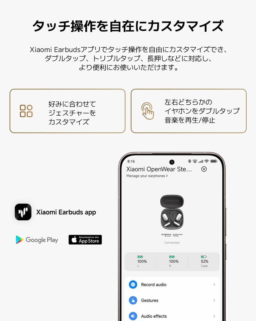 Xiaomi OpenWear Stereo Pro OWS Dual Harman Sound Leakage Surround Recording IP54 Water and Dust Ideal for Goldo Open-Ear Earphones, Wireless,
