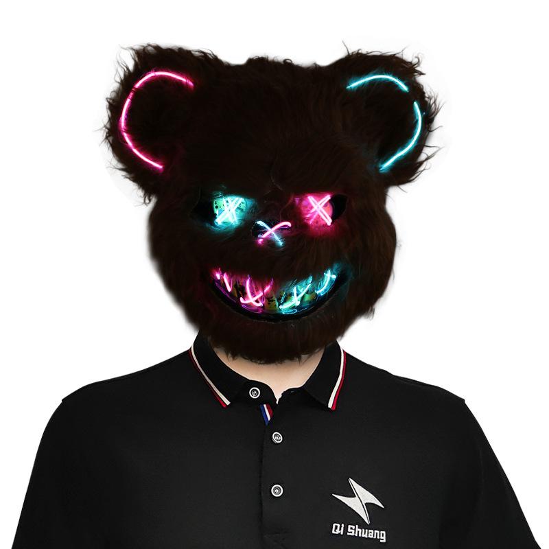 Zářící halloweenská maska ​​s krvavými zvířaty