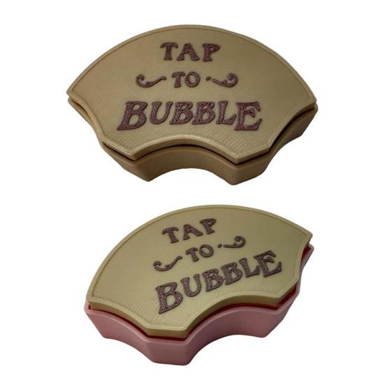 Tap to Bubble Clicker Fidget Toy Anxiety Stress Relief 3D Printed Clicker Portable Tactile Stimulation Decompression Click Button Toy