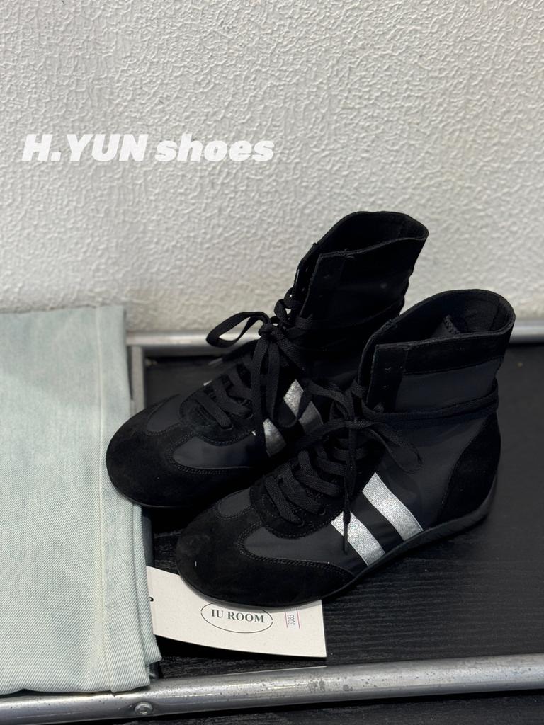 Inner Height-increasing Boxing Shoes Soft Sole Women's Summer Retro Fashion Versatile Casual High-top Racing Shoes Tide