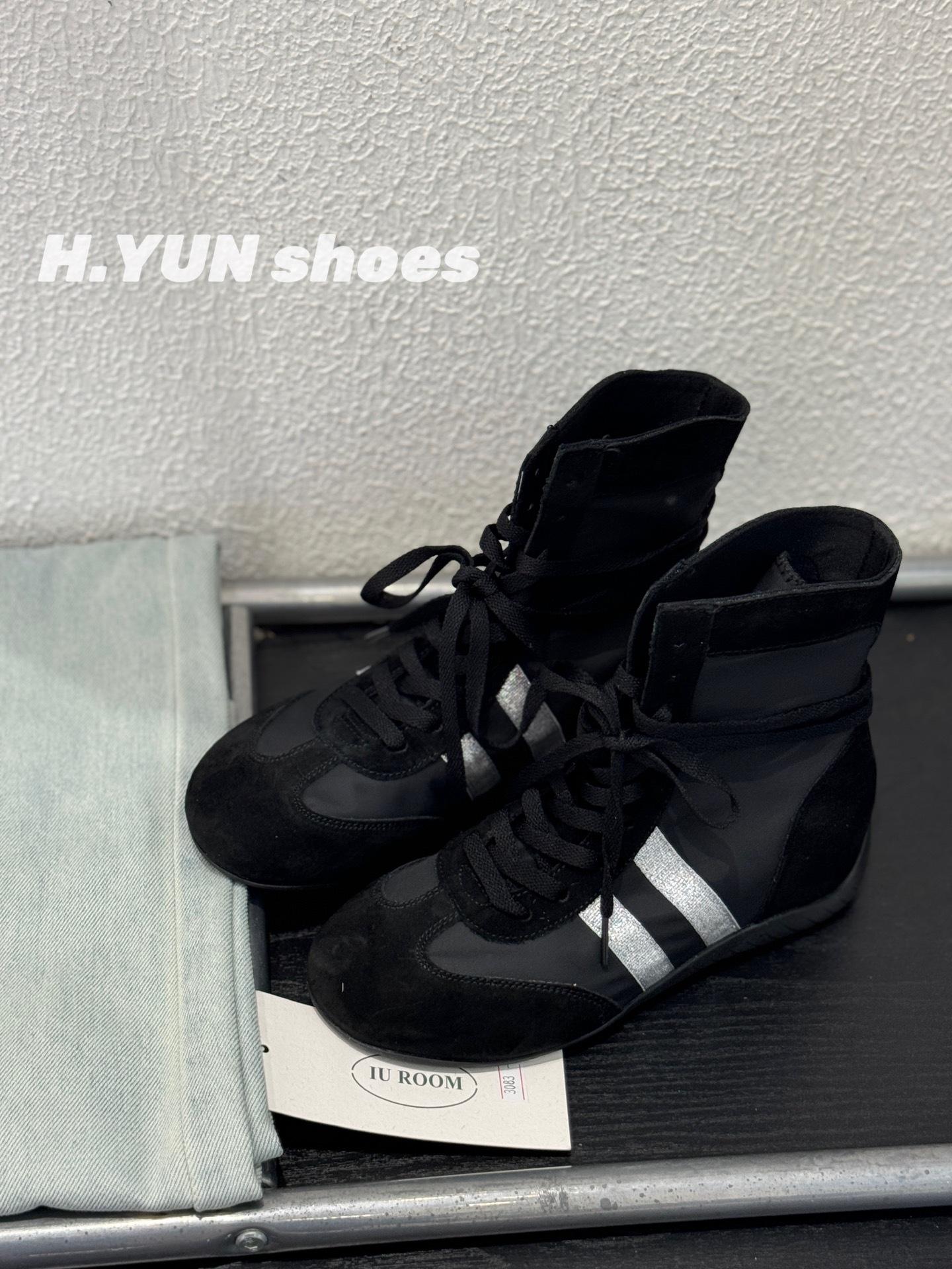 

Inner height-increasing boxing shoes soft sole women s summer retro fashion versatile casual high-top racing shoes tide 35 чёрный