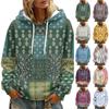 Dames hoodie met bloemenprint, lange mouwen en zakken voor casual gebruik