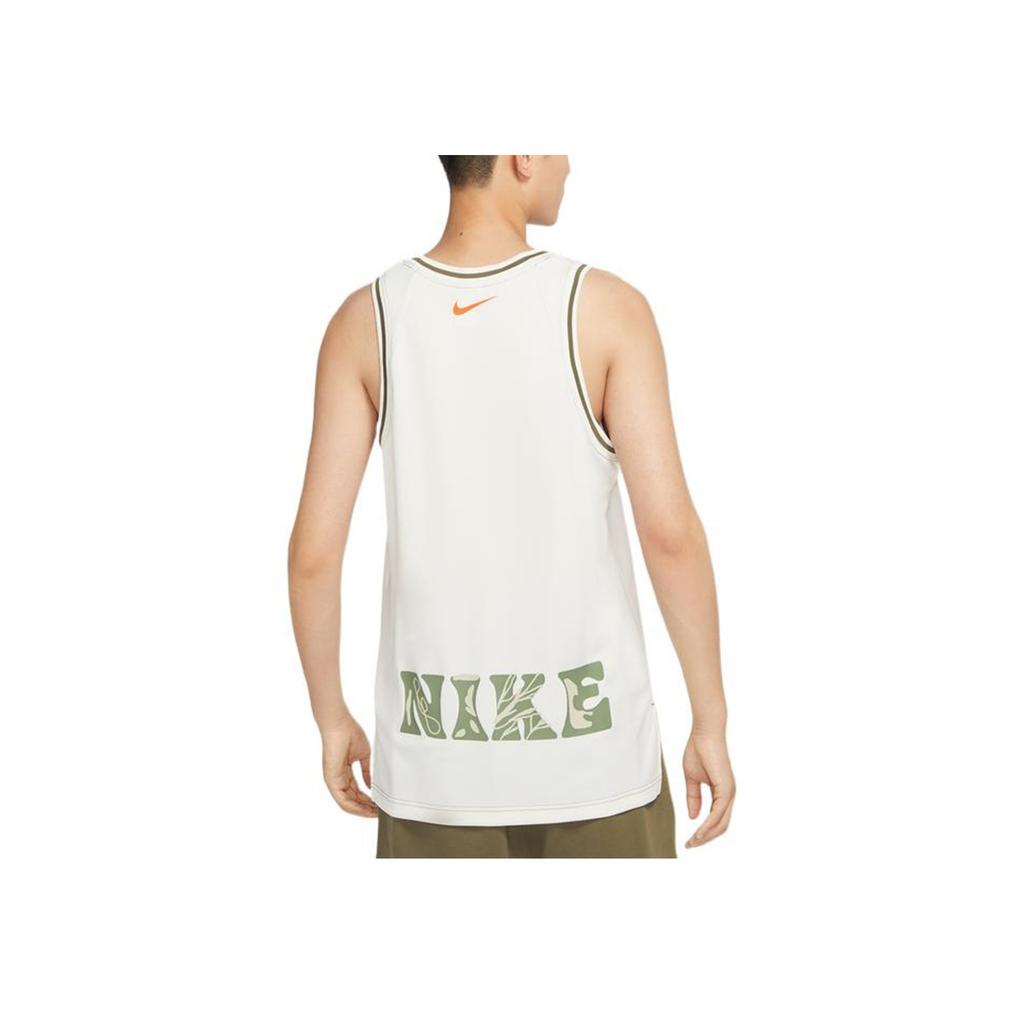 Nike Dri-FIT DNA Trykt Logo Rund Hals Ermeløs Basketball Tanktopp Herre Topper Hvit DX6137-133