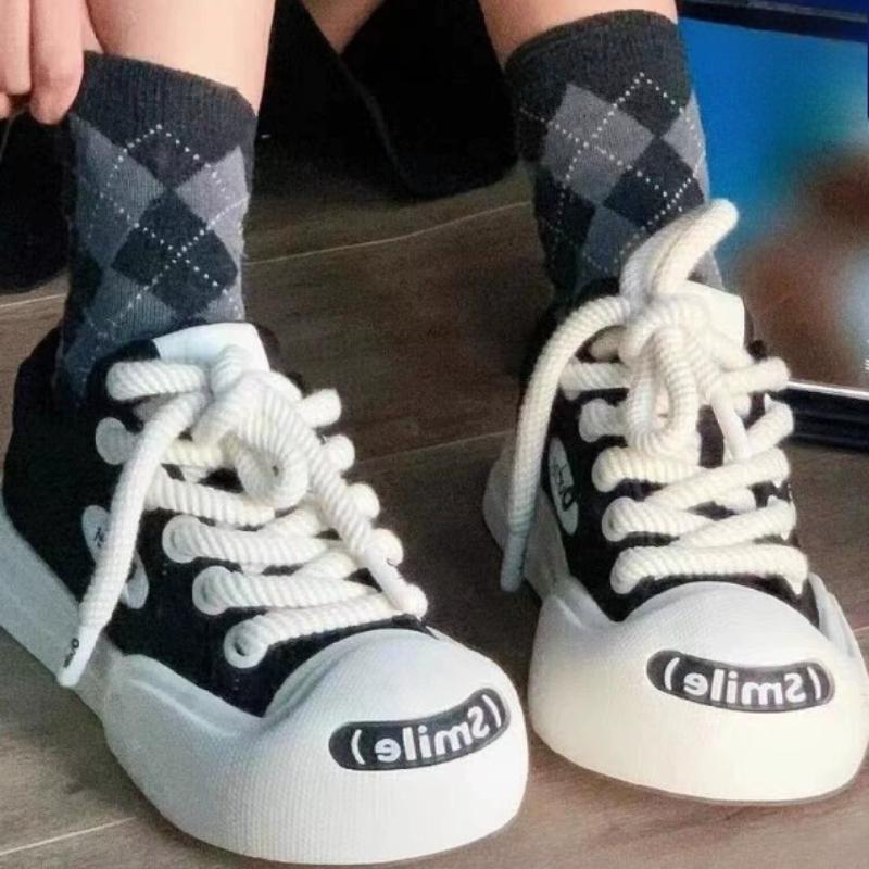 Fashion Women's leather wedge sneakers, thick casual shoes, white and black, , fashion, 2024