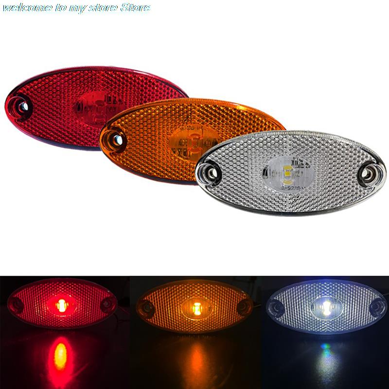 1 Stück 12-24V LED Seitenmarkierungsleuchten für Anhänger LKW Wohnwagen Begrenzungslicht Lampe LKW Bernstein und Weiß