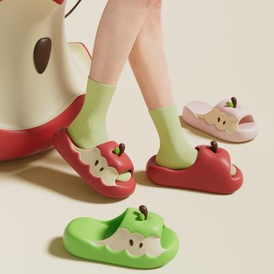 Original Small Apple Slippers Original Couple Summer Home Cute Thick Bottom Dormitory Sandals External Wear