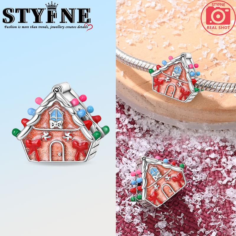 Christmas Charms Creative Santa Claus Christmas Tree Red Socks Boots Copper Beads Diy Bracelets Jewelry For Women