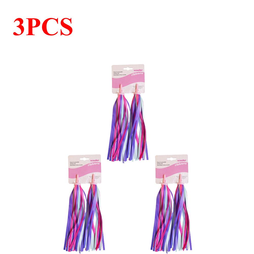 1/2/3pcs Tassel Ribbons Cycling Accessories Children Kids Bike Decor Ribbon Bicycle Handlebar Colorful Tassel
