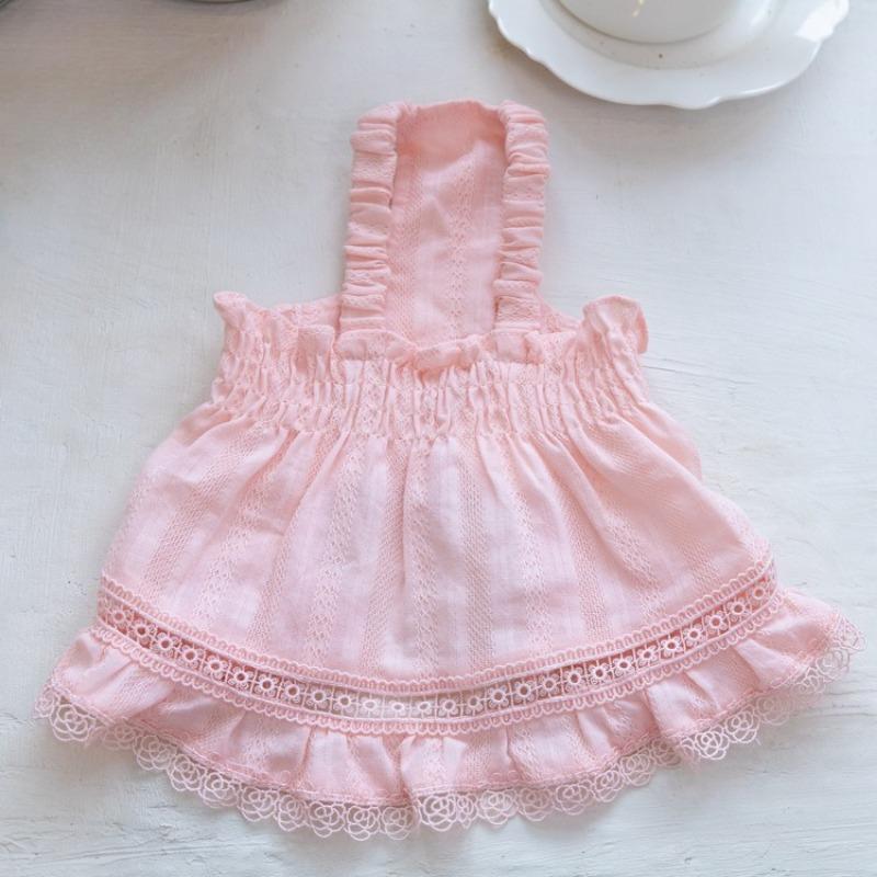 Pet Spring Princess Skirt Lace Strap Skirt Teddy Tank Top Dog Clothes for Small Dogs Puppy Clothes