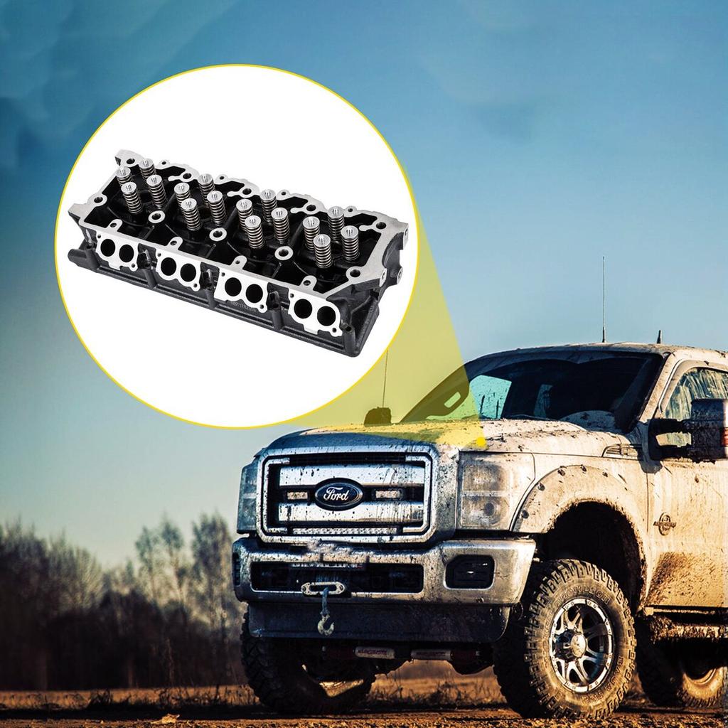 Cylinder Head Assembled, Engine Cylinder Head Assembly Replacement 6.4L, Cast Iron Cylinder Head Fit for 08-10 Ford F250 F350 F450 F550