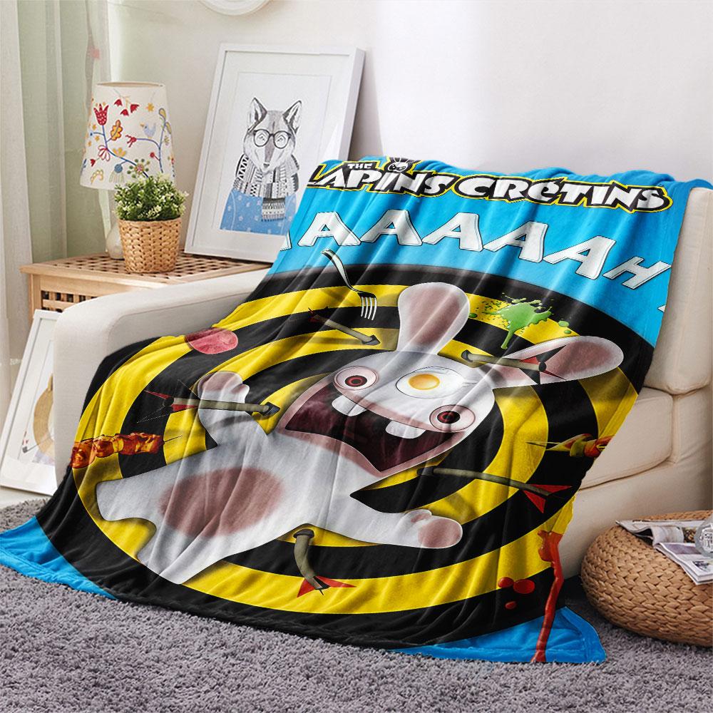 1PC Rabbids Invasion Bliss Blanket, High quality Comfortable for All Seasons, Home Decor, Warmth and Comfort