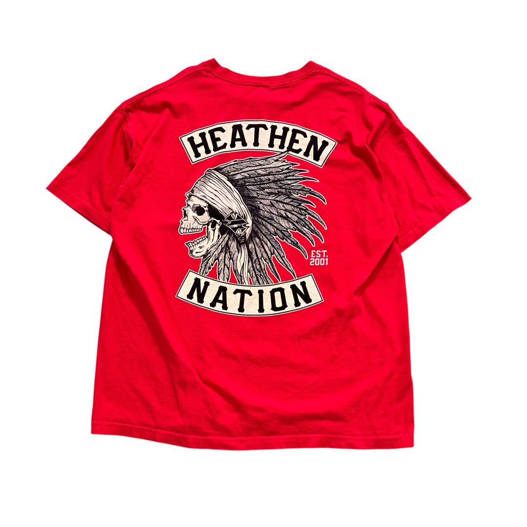 

[Б/У] 7TSM2 HEATHEN NATION USA Футболка Мотоклуба Винтаж