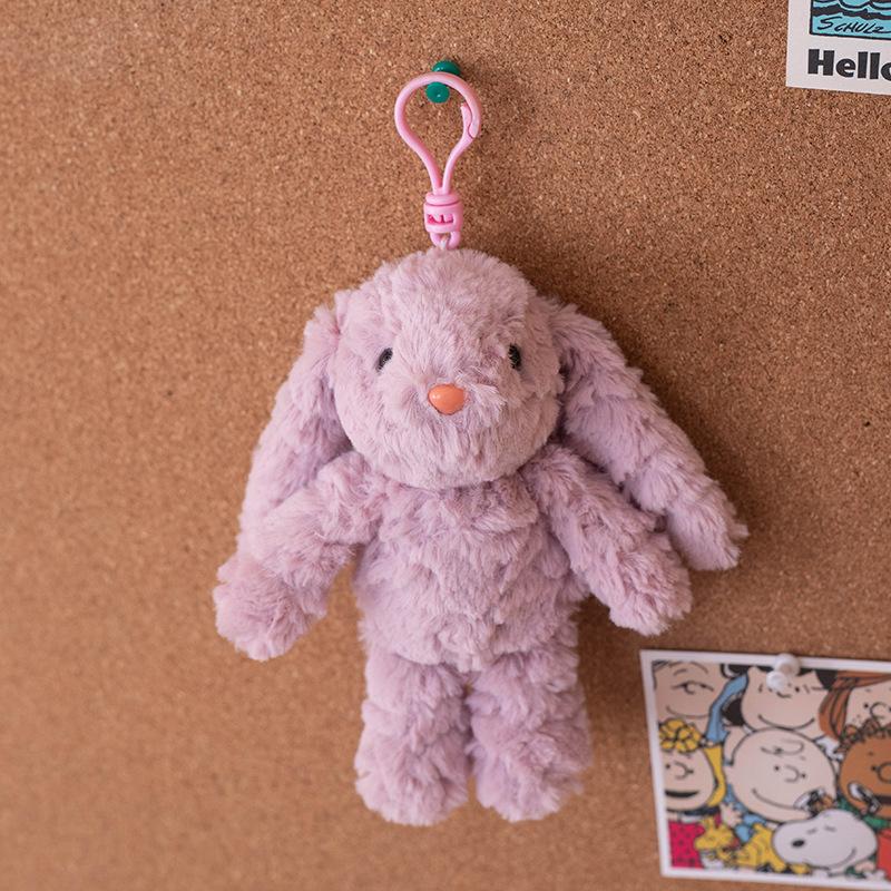 

Cute Plush Hang Ear Rabbit Pendant Keychain Plush Toy Doll Doll Cute Bonnie Rabbit Purple Rabbit